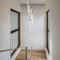 Contemporary Staircase Chandelier Spiral Tube Ceiling Light - lampmodern