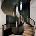 Contemporary Staircase Chandelier Spiral Tube Ceiling Light - lampmodern