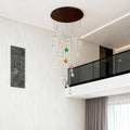 Crystal Chandelier for Staircase Luxury LED Ceiling Light - lampmodern