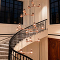 Crystal Staircase Chandelier Nordic Creative Ceiling Light - lampmodern