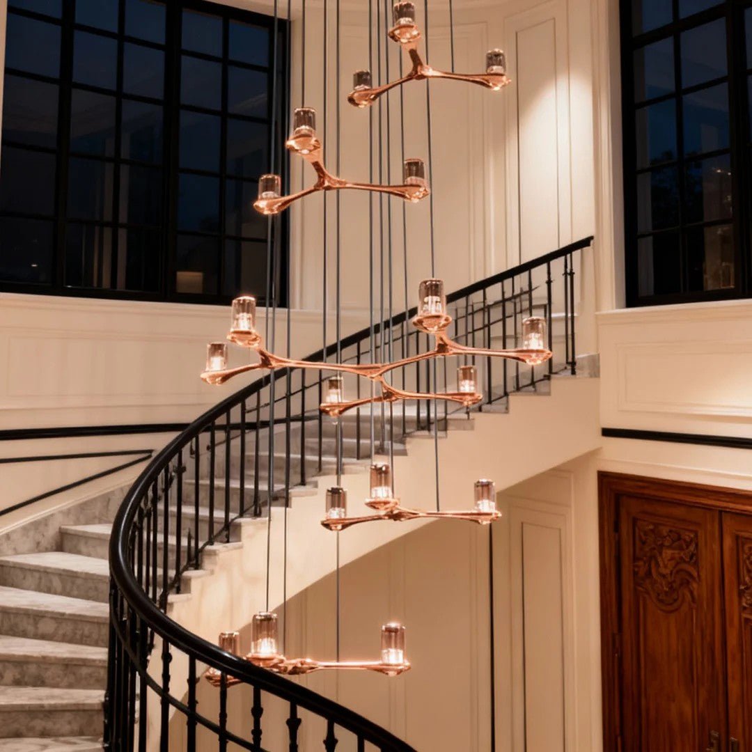 Crystal Staircase Chandelier Nordic Creative Ceiling Light - lampmodern