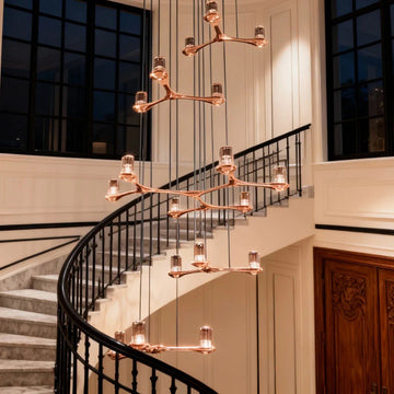 Crystal Staircase Chandelier Nordic Creative Ceiling Light - lampmodern