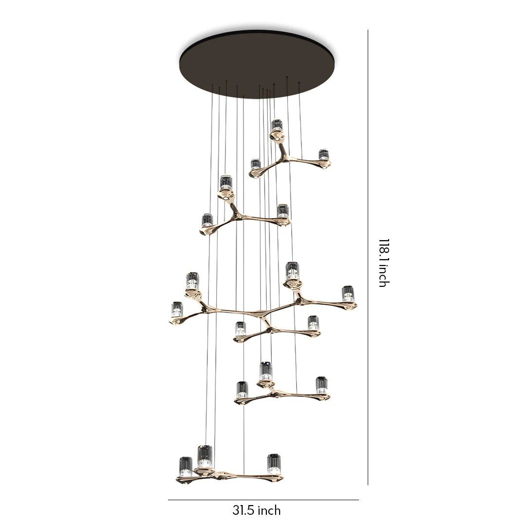 Crystal Staircase Chandelier Nordic Creative Ceiling Light - lampmodern