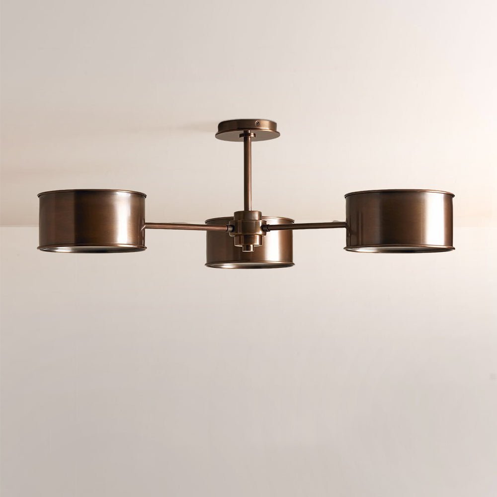 Daphna 3 - Light Metal Semi - Flush Mount - lampmodern