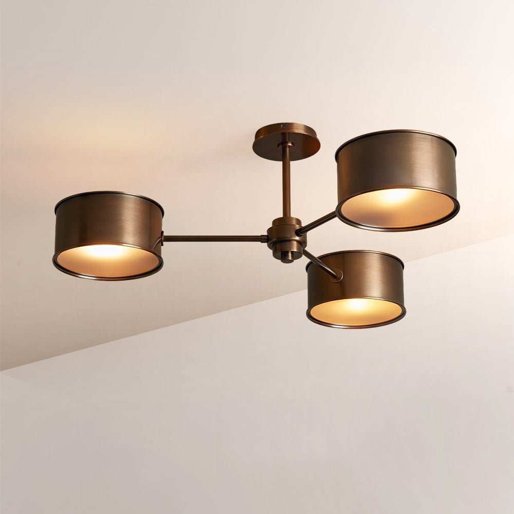 Daphna 3 - Light Metal Semi - Flush Mount - lampmodern