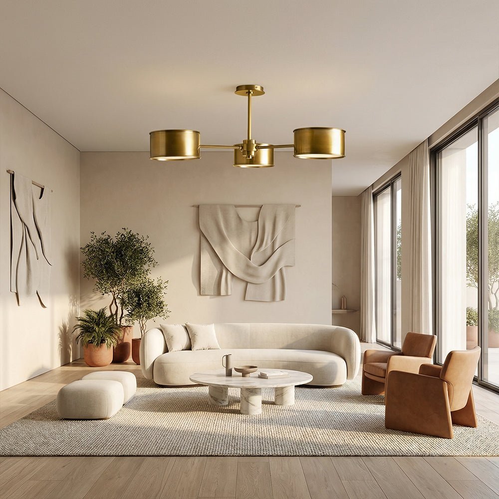 Daphna 3 - Light Metal Semi - Flush Mount - lampmodern