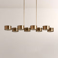 Daphna Linear Metal Drum Chandelier - lampmodern