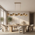 Daphna Linear Metal Drum Chandelier - lampmodern