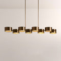 Daphna Linear Metal Drum Chandelier - lampmodern