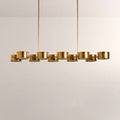 Daphna Linear Metal Drum Chandelier - lampmodern
