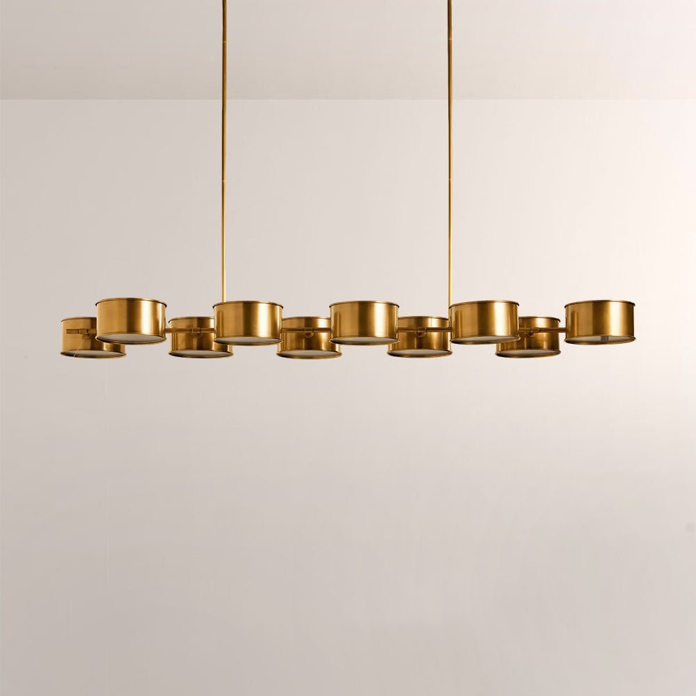 Daphna Linear Metal Drum Chandelier - lampmodern