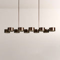 Daphna Linear Metal Drum Chandelier - lampmodern