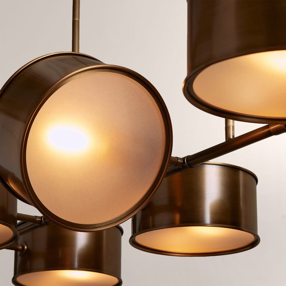 Daphna Linear Metal Drum Chandelier - lampmodern