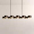 Daphna Linear Metal Drum Chandelier - lampmodern