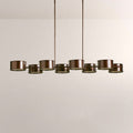 Daphna Linear Metal Drum Chandelier - lampmodern