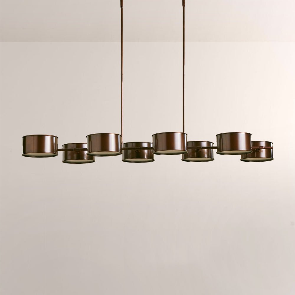 Daphna Linear Metal Drum Chandelier - lampmodern