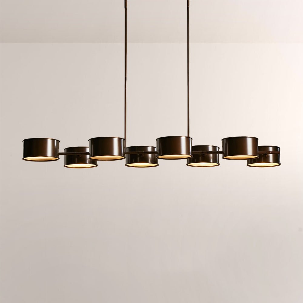 Daphna Linear Metal Drum Chandelier - lampmodern