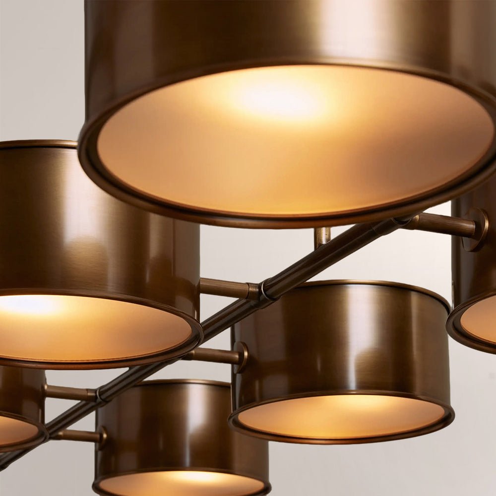 Daphna Linear Metal Drum Chandelier - lampmodern