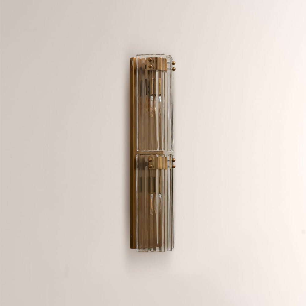 Delsia Fluted Glass Wall Sconce - lampmodern