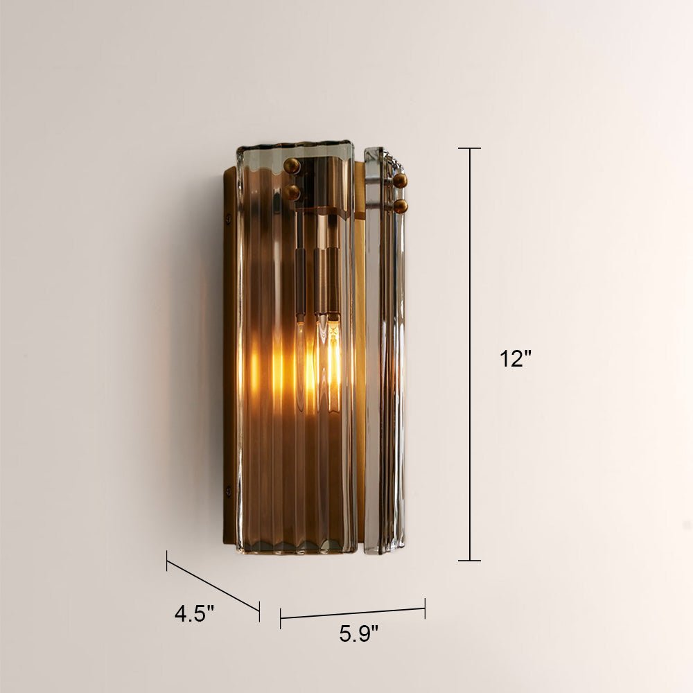 Delsia Fluted Glass Wall Sconce - lampmodern