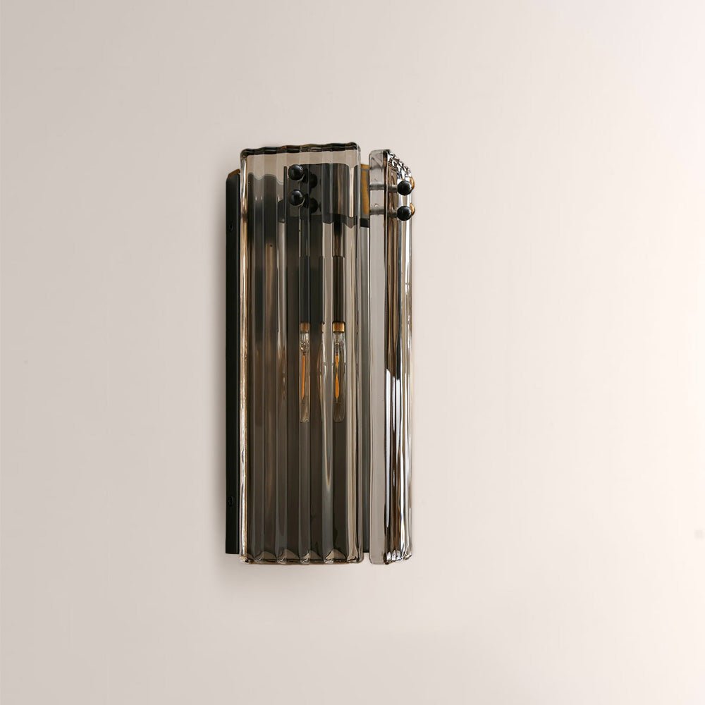 Delsia Fluted Glass Wall Sconce - lampmodern