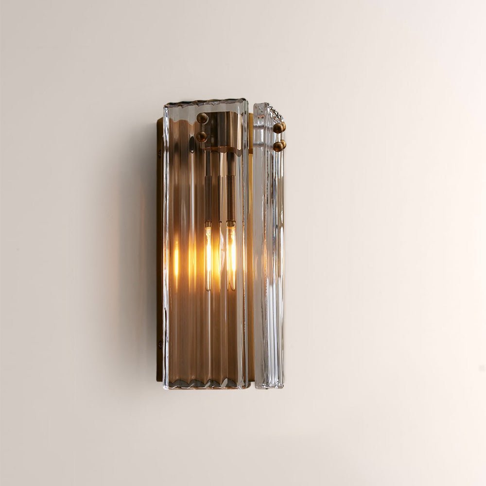 Delsia Fluted Glass Wall Sconce - lampmodern