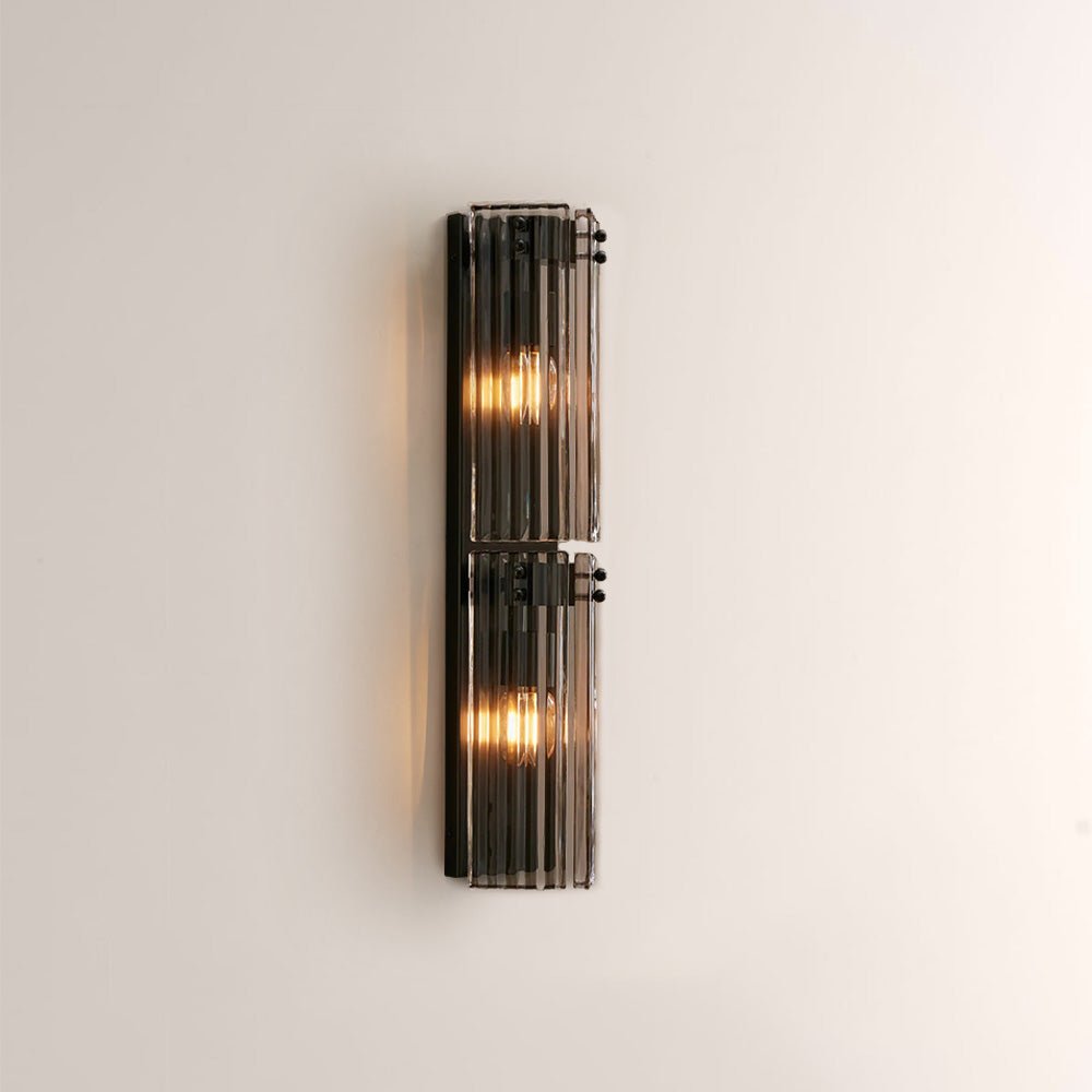 Delsia Fluted Glass Wall Sconce - lampmodern