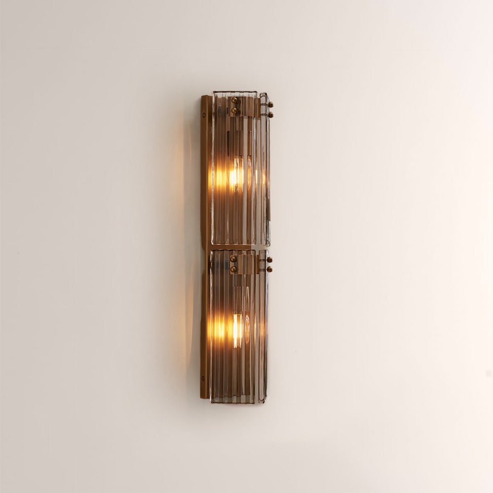 Delsia Fluted Glass Wall Sconce - lampmodern