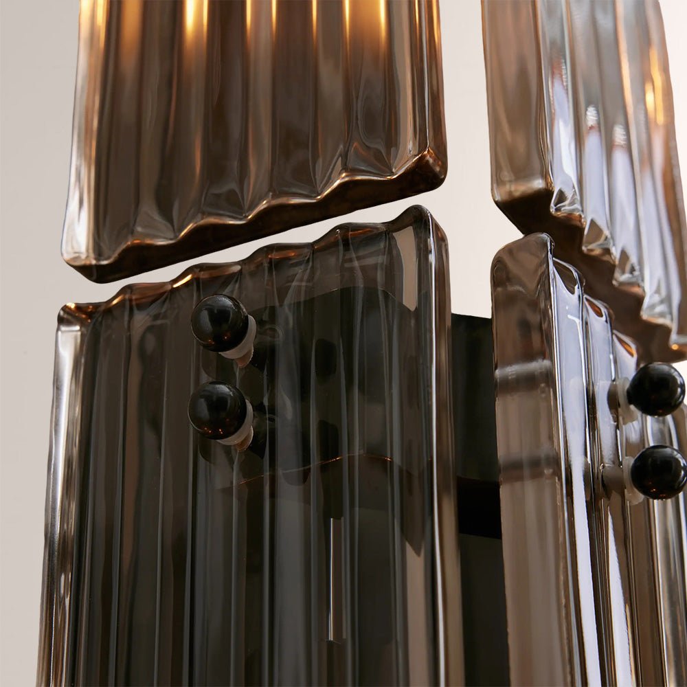 Delsia Fluted Glass Wall Sconce - lampmodern
