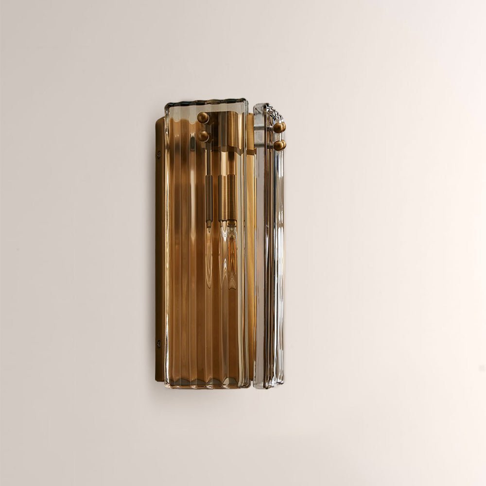 Delsia Fluted Glass Wall Sconce - lampmodern
