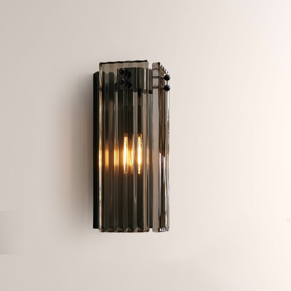 Delsia Fluted Glass Wall Sconce - lampmodern