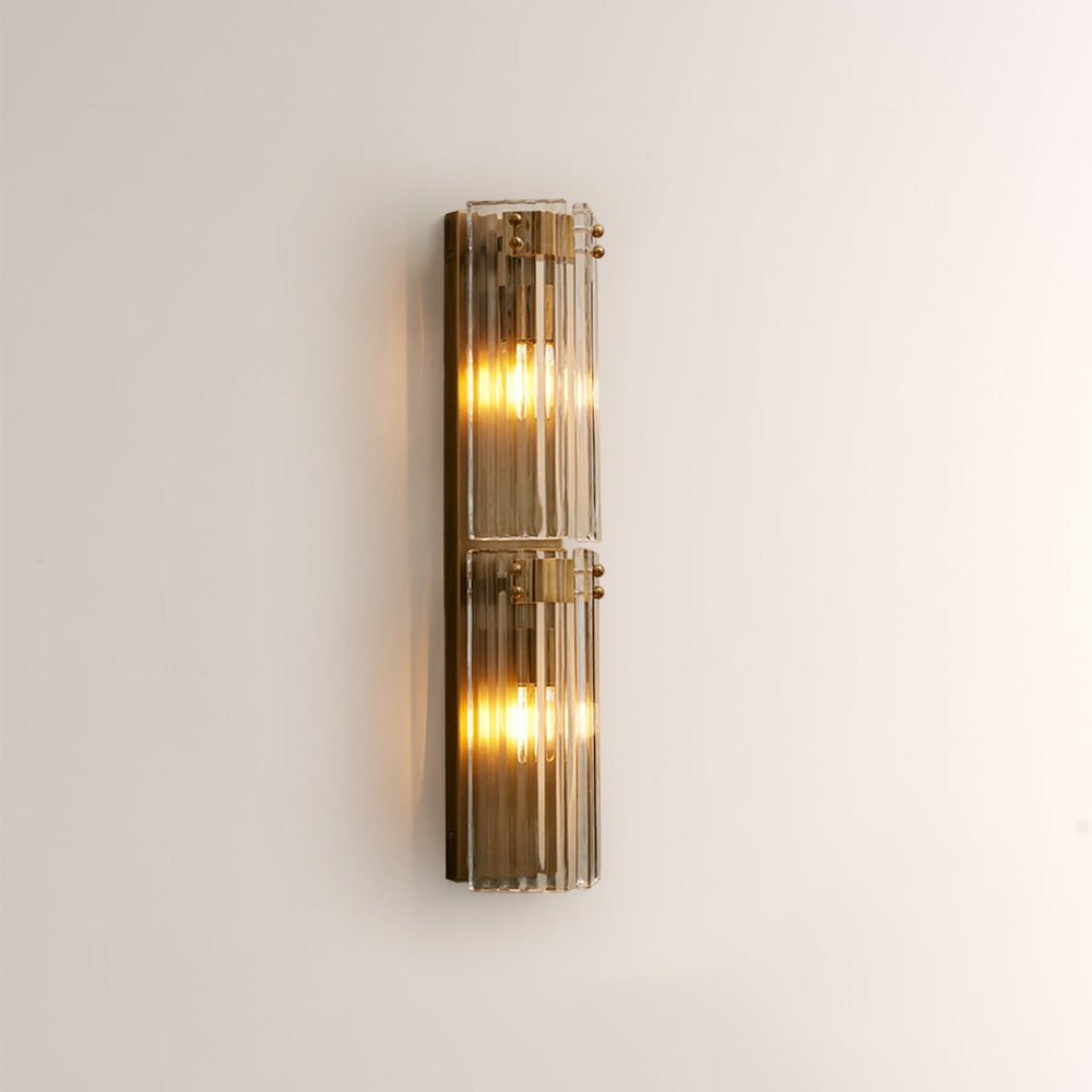 Delsia Fluted Glass Wall Sconce - lampmodern