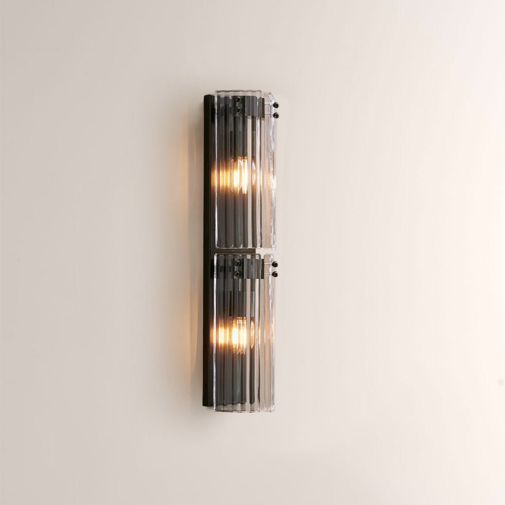 Delsia Fluted Glass Wall Sconce - lampmodern