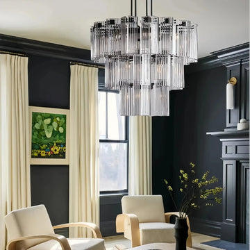 Delsie Round Chandelier 38''48''60'' - lampmodern