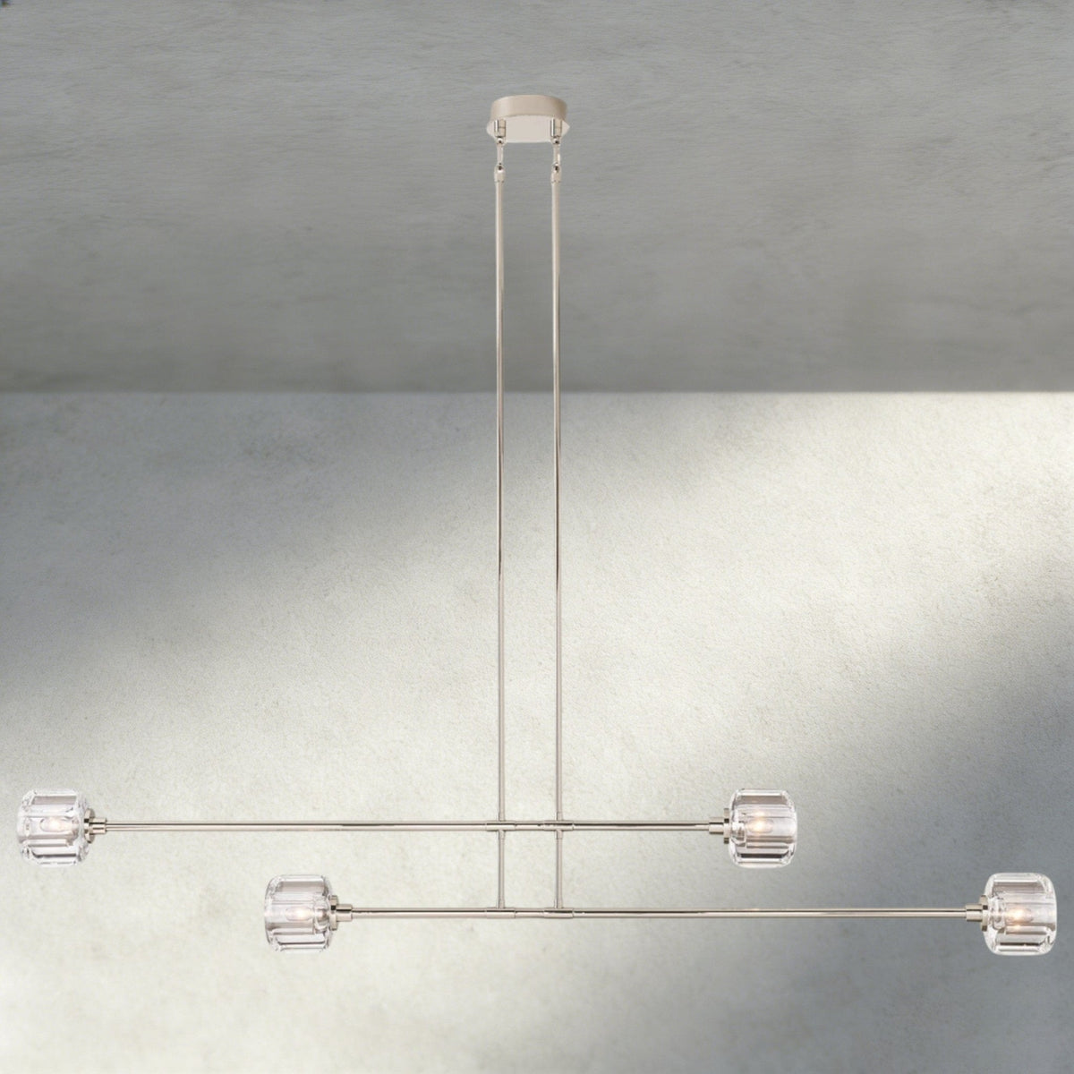 Demaret Mobile Linear Chandelier 54", 72" - lampmodern