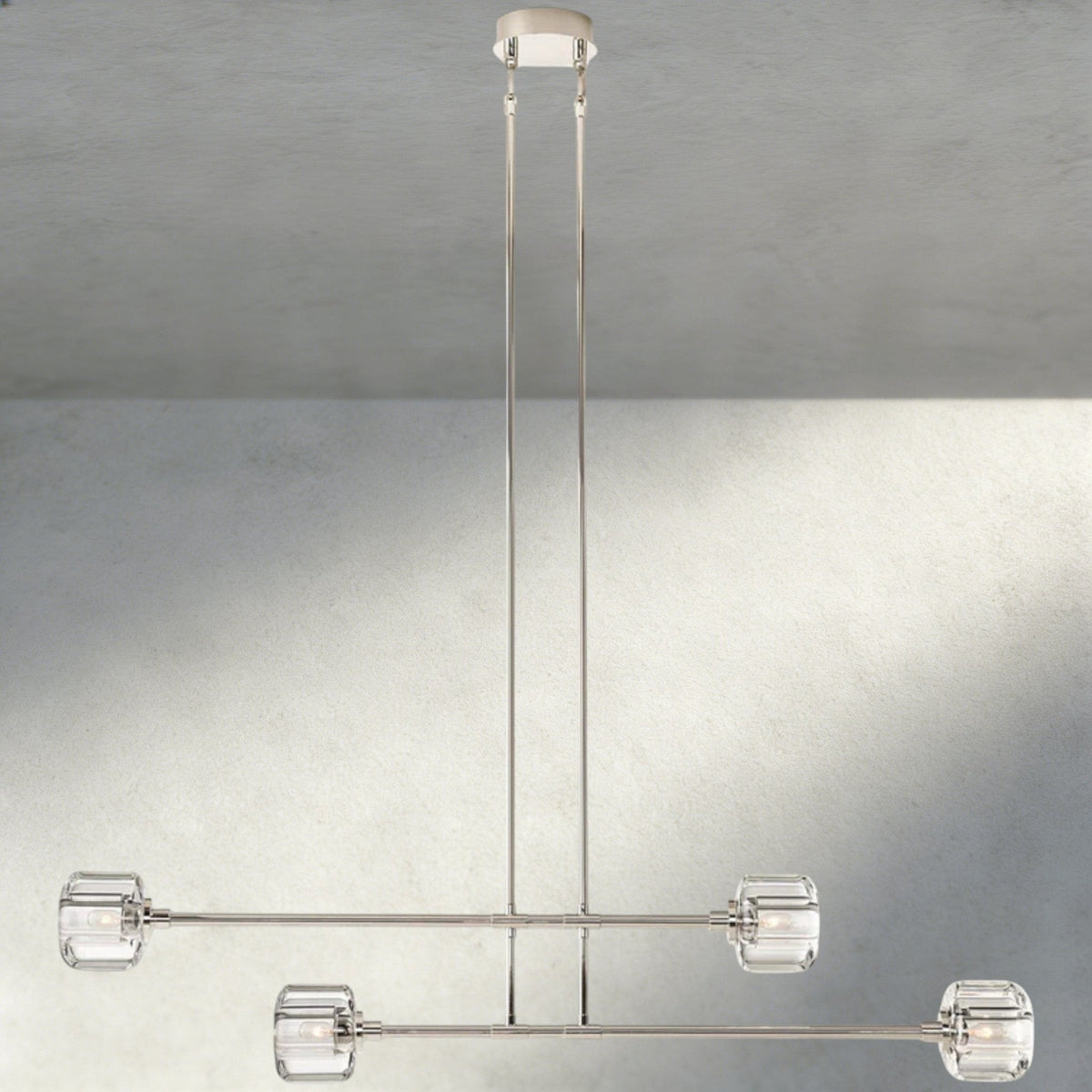 Demaret Mobile Linear Chandelier 54", 72" - lampmodern