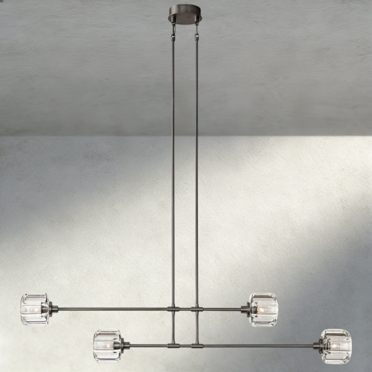 Demaret Mobile Linear Chandelier 54", 72" - lampmodern