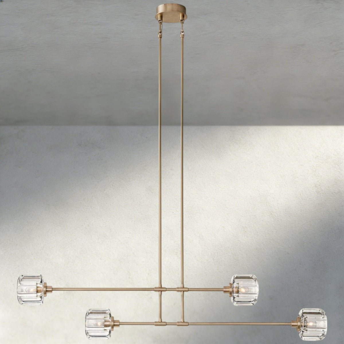 Demaret Mobile Linear Chandelier 54", 72" - lampmodern