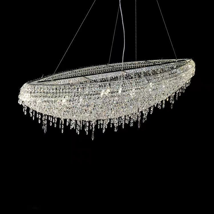 Designer Creative Light Luxury Boat - shaped Crystal Chandelier for Bedroom/ Living Room/ Bar /Dining Room - lampmodern