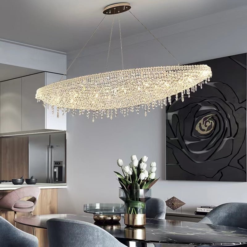 Designer Creative Light Luxury Boat - shaped Crystal Chandelier for Bedroom/ Living Room/ Bar /Dining Room - lampmodern