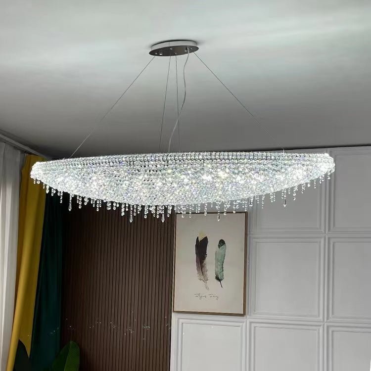 Designer Creative Light Luxury Boat - shaped Crystal Chandelier for Bedroom/ Living Room/ Bar /Dining Room - lampmodern