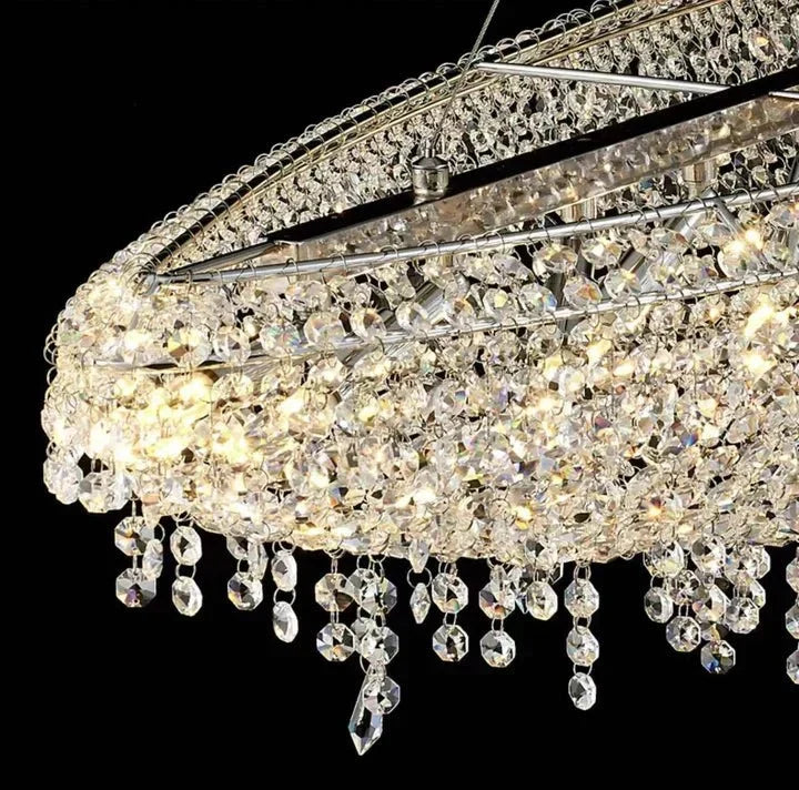 Designer Creative Light Luxury Boat - shaped Crystal Chandelier for Bedroom/ Living Room/ Bar /Dining Room - lampmodern