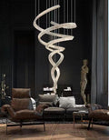 Designer Foyer Living Room Ceiling Light Fixture Stylish Spiral Crystal Chandelier For Hotel Entrance - lampmodern