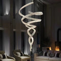 Designer Foyer Living Room Ceiling Light Fixture Stylish Spiral Crystal Chandelier For Hotel Entrance - lampmodern