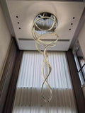 Designer Foyer Living Room Ceiling Light Fixture Stylish Spiral Crystal Chandelier For Hotel Entrance - lampmodern
