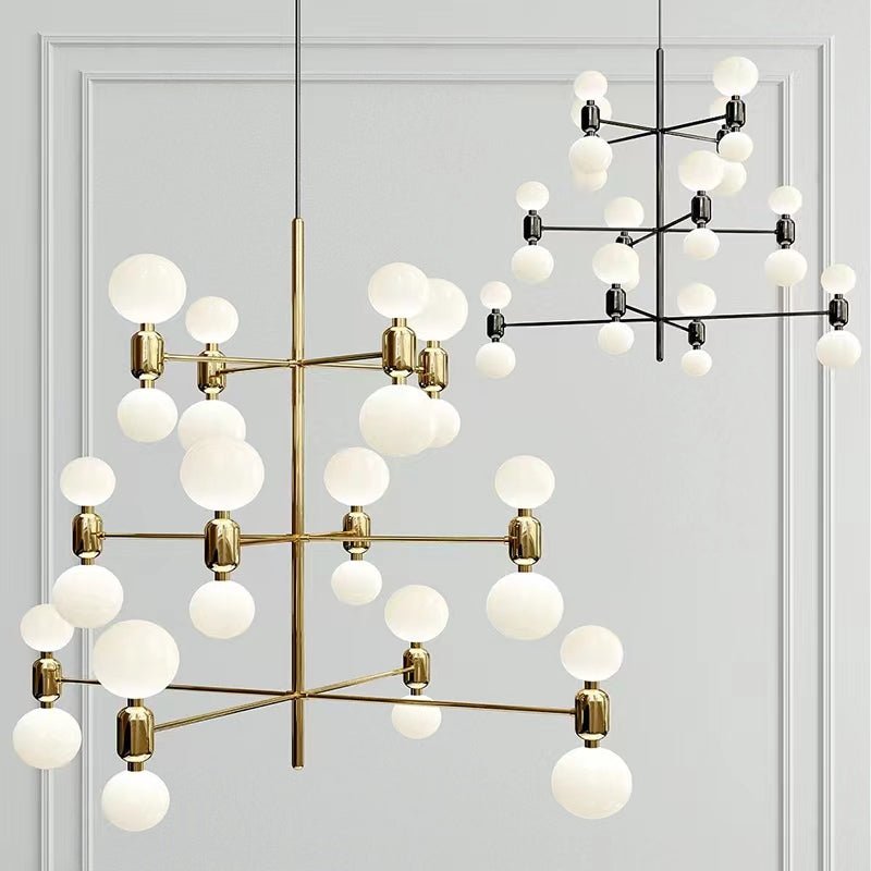 Designer Model Minimalist Multi - bulb Combination Chandelier for Living/Dining Room - lampmodern