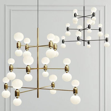 Designer Model Minimalist Multi - bulb Combination Chandelier for Living/Dining Room - lampmodern