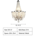 Designer Models Oversized Aluminium Long Tassel Pendant Chendelier for Large Living Room/Staircase/Villa - lampmodern