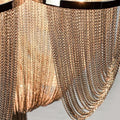 Designer Models Oversized Aluminium Long Tassel Pendant Chendelier for Large Living Room/Staircase/Villa - lampmodern