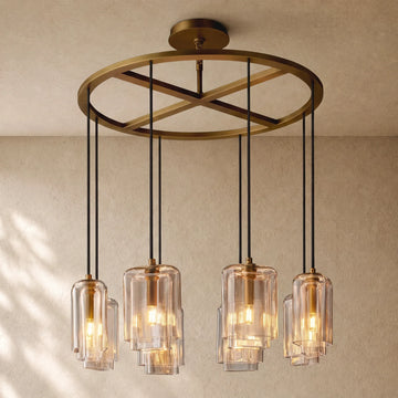 LACOURT GLASS ROUND CHANDELIER